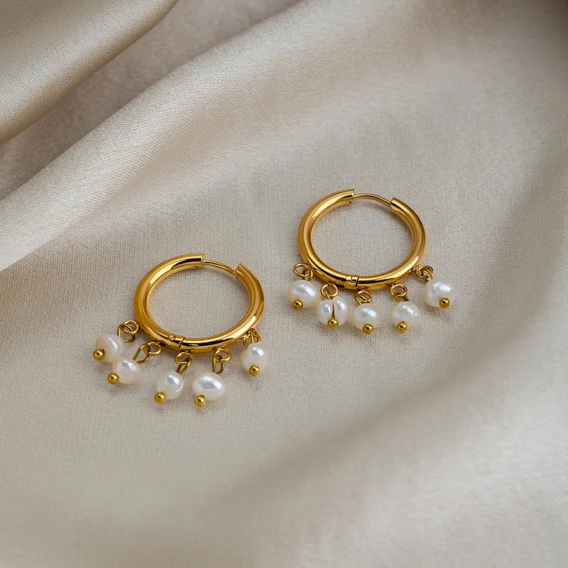 ARRACDAS ACERO INOXIDABLE CON PERLAS