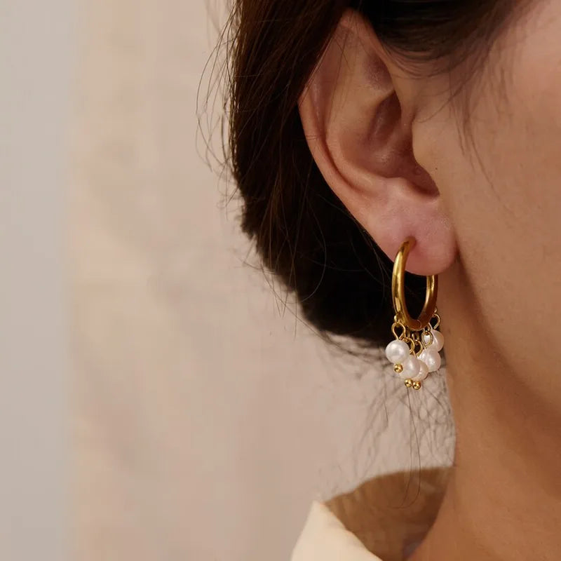 ARRACDAS ACERO INOXIDABLE CON PERLAS